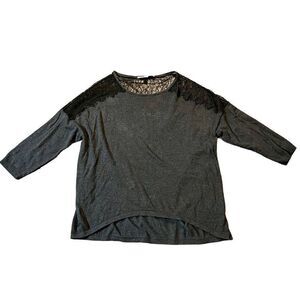 Lauren Conrad Lace Shoulder 3/4 Sleeve Sweater XL